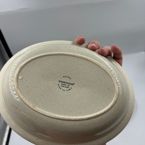 Wedgewood Quince Pattern Fruit Serving Platter Dishes 2 Pieces Made In England - Picture 6 of 9